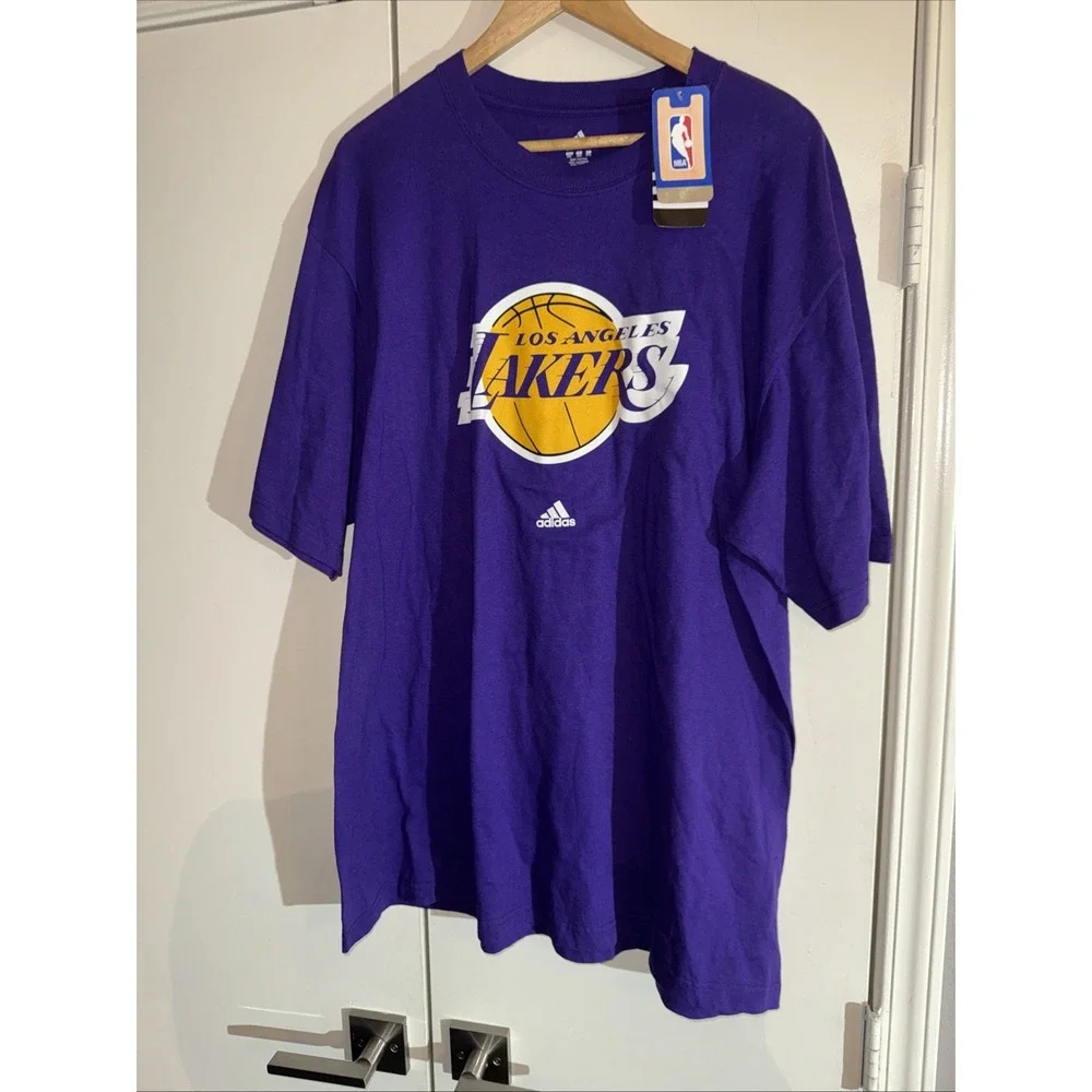 Adidas Los Angeles Lakers NBA Purple T-Shirt Men's Size 2XL NWT Basketball Tee